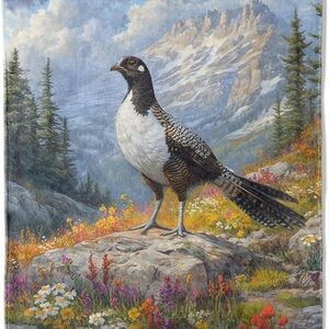 Grouse Bird Blanket, Soft & Warm Throw - Cozy Plush Lightweight Blankets 60"×50"